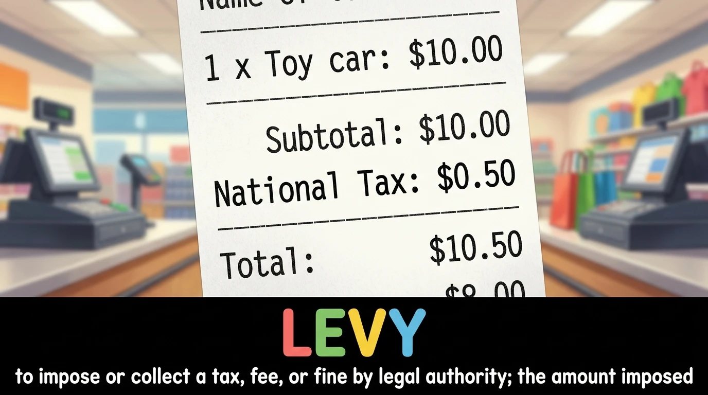 English Illustration for levy